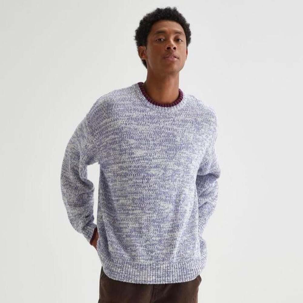 BDG Clark Crewneck Sweater Purple Cotton Blend